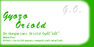 gyozo oriold business card